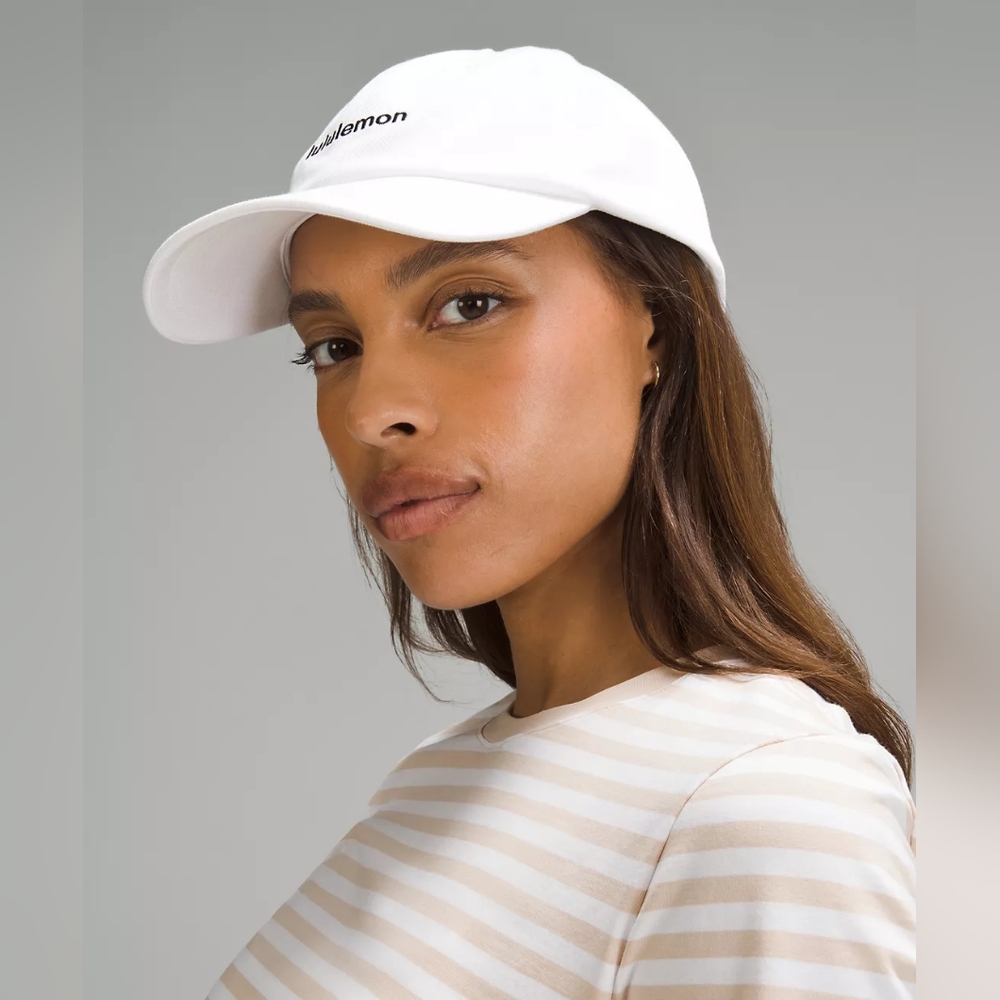 NWT Lululemon Classic Ball Cap Wordmark White/Black - Picture 2 of 8